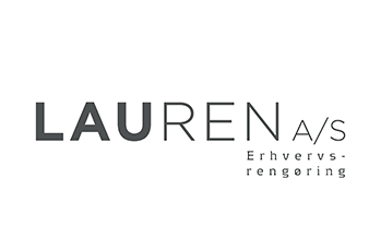 Logo af Lauren Erhvervsrengøring A/S.